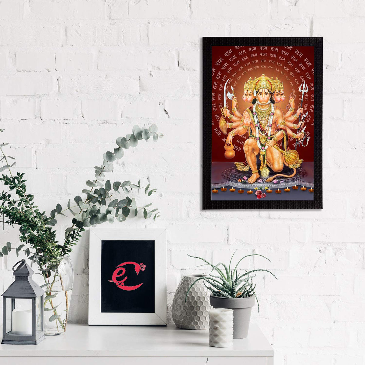 Lord Panchmukhi Hanuman Painting, Picture For Entrance, Main Door, South, South West Main Door Vastu Dosh Rectification Remedy Of Home, Office And Factory