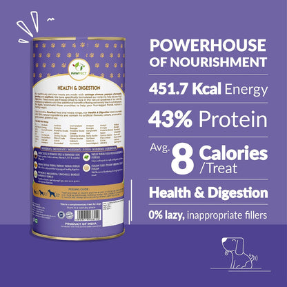 Pawfect Nature's Munch Health & Digestion Dog Treat| For Better Health and Digestion for Dogs| Freeze-Dried bite size| All natural| Grain & Gluten free| Low calorie| Healthy Training Treats(75g/2.7oz)