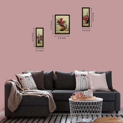 3 Pc Set of Floral Paintings (1056)