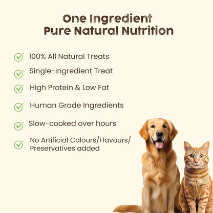 Brunos Dehydrated Chicken Neck - 60g |Treat for Dogs & Cats|Grain Free Natural Treats|Single Ingredient|Preservative Free|Immunity Boost Formula | Healthy Snack for Pets