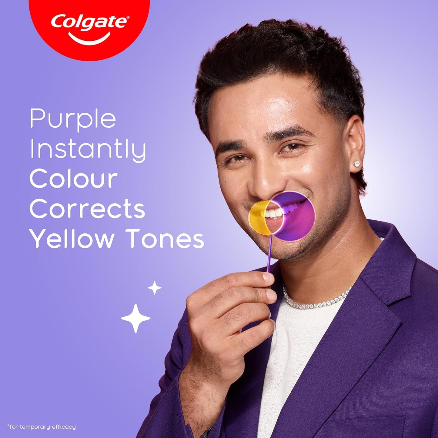 Colgate Visible White Purple Toothpaste and Toothbrush for Teeth Whitening, Helps Remove Surface Stains, Whitens Yellow Teeth, Enamel-Safe for Daily Use, 120g
