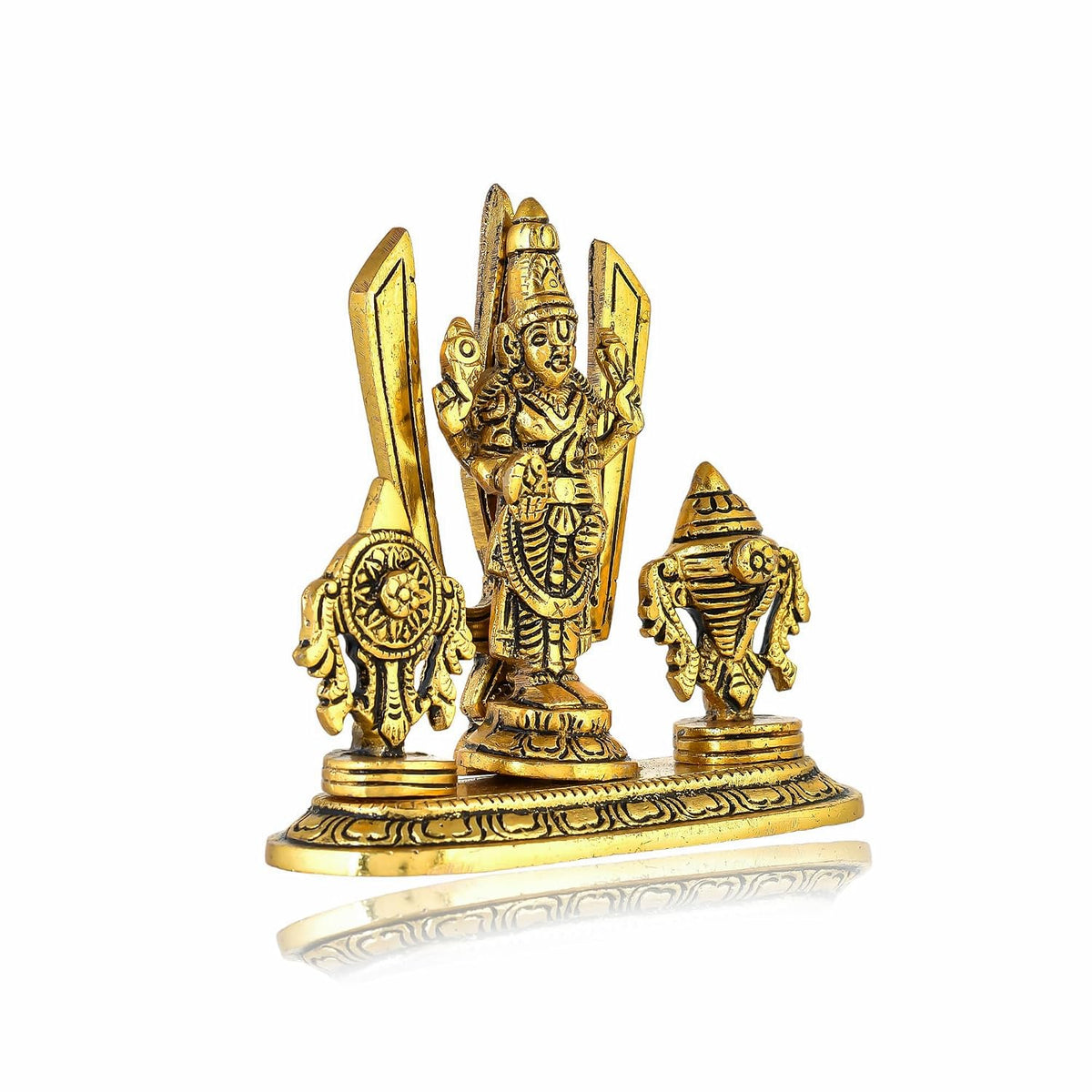 Tirupati Balaji Idol Shri Venkateshwara Swamy Statue Symbol Shankh Chakra Tilak for Home Decoration Positive Envionment Wedding Housewarming Gift