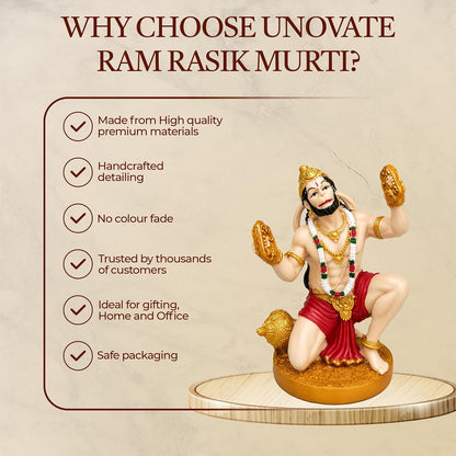 UNOVATE Hanuman Idol for Car Dashboard | Hanuman Murti | Bhajan Roop