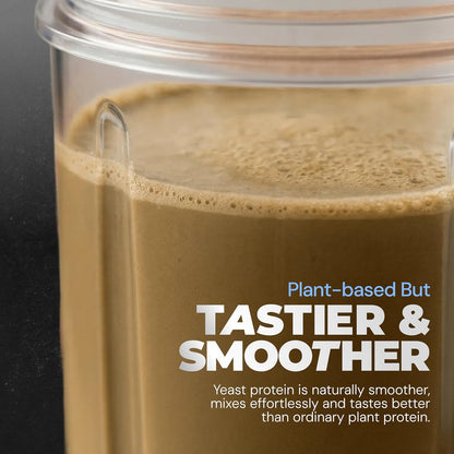 Nutrabay Yeast Protein Powder - 1kg, Cold Coffee | 25g Protein & 6.7g BCAA Per Scoop | All 9 EAAs | PDCAAS of 1 | Lactose Free, Soy Free | Superior Muscle Growth & Recovery