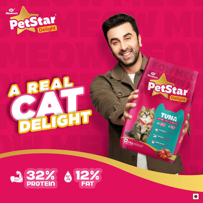 Mankind PetStar Kitten Cat Food – Tuna Flavour (1 Kg) | Complete & Balanced Nutrition for Healthy Growth, Digestive & Hairball Care