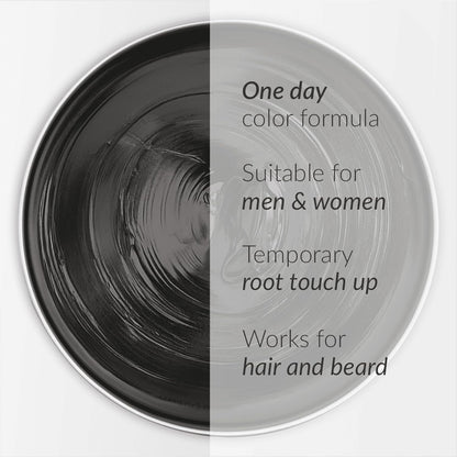 Beauty Garage Gear Up Hair & Beard Black Color Wax | Instant Jet Black Tint Flexible Hold with Nourishing Oils, 100g