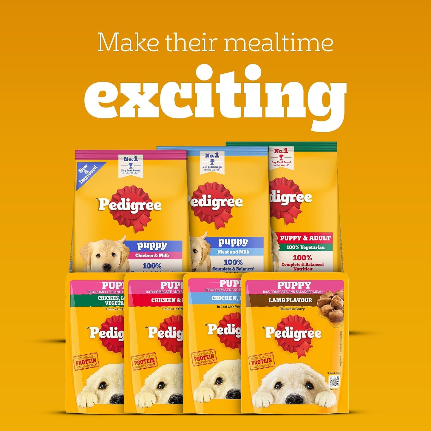 Pedigree Puppy Wet Dog Food, Chicken & Liver Chunks in Gravy, 70 g, Complete & Balanced Meal for Puppies