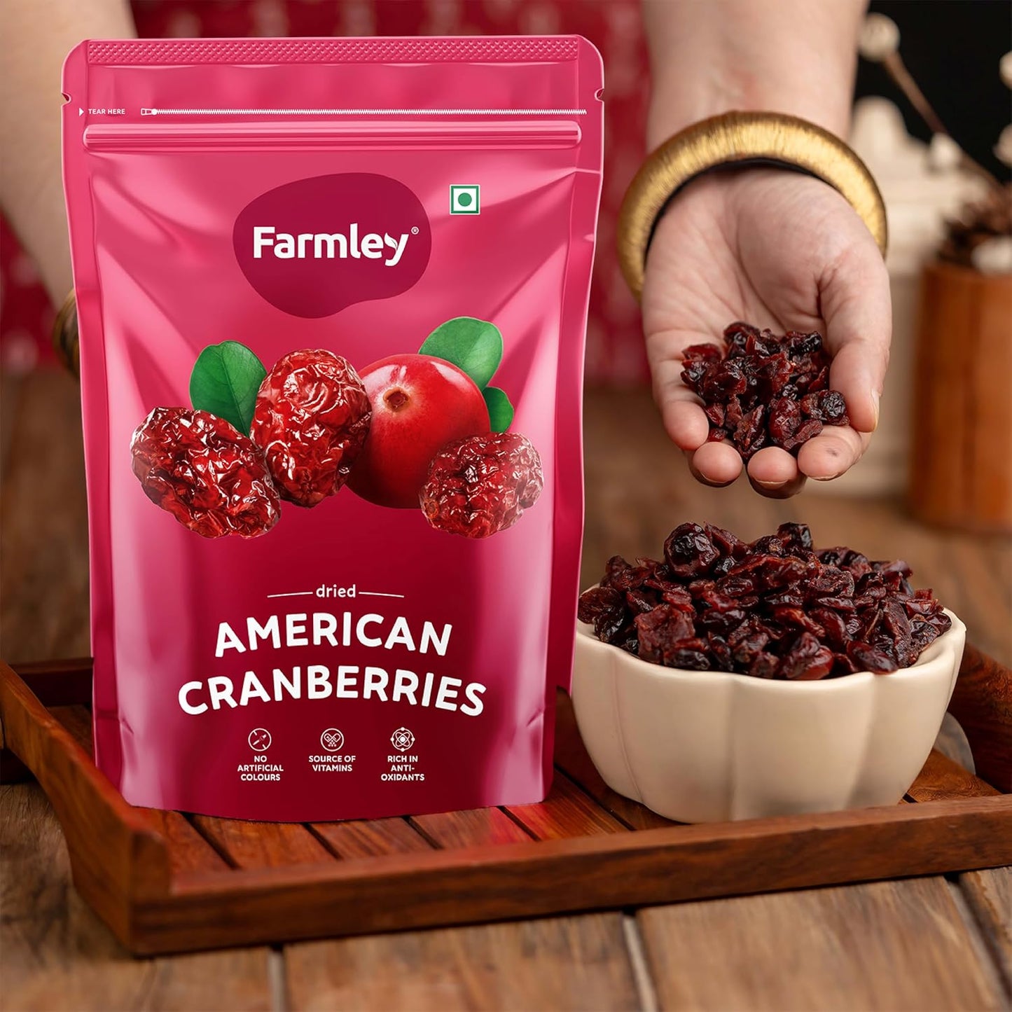 Farmley Dried Cranberry I 250 Gram, Pack Of 1 I Dried Fruit, Berries, High Nutrient And Antioxidant No Added Preservatives