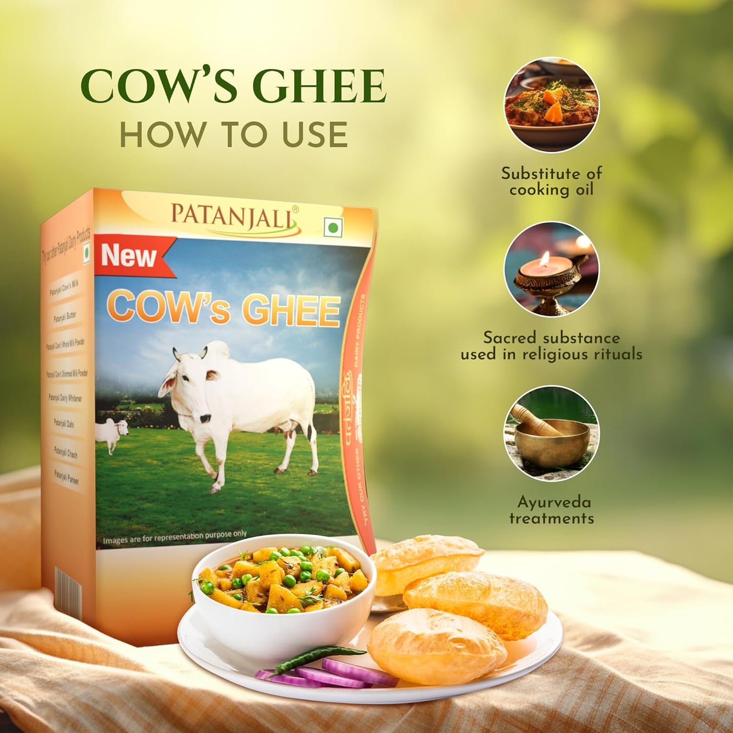 Patanjali Cow's Ghee, 1L(1 kg)