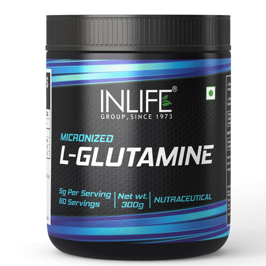INLIFE L Glutamine Powder 5000mg | L Glutamine Supplement for Men - Unflavoured - 60 SERVINGS - 300g