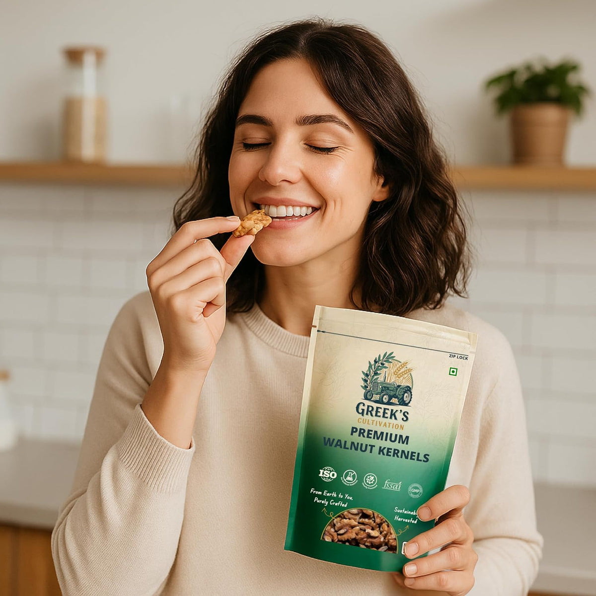 Greek's Cultivation Premium Walnut Kernels,250g | Kashmiri Akhrot Giri Without Shell | Fresh & Natural Walnuts | Crunchy & Nutritious Dry Fruits Rich in Omega-3, Protein & Fiber | Healthy Snack