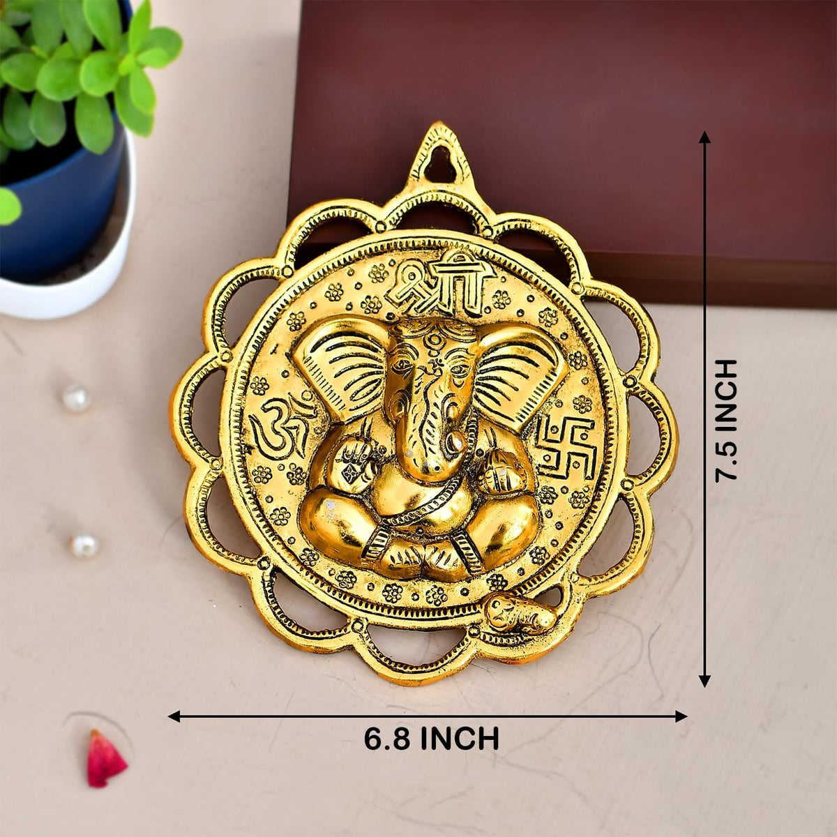 Ganesh Ganesha Ganpati Showpiece Main Door Hangings for Home Décor Decoration and Gift Purpose Diwali Gifts, Pooja, Temple All Hanging Siddhi Vinayak Ganesha Wall Decor Showpiece