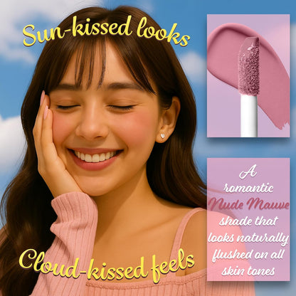 FACES CANADA Cloud Love Liquid Blush - Love Potion 03, 5ml | Soft Rosy Look | Long Lasting | Blends Easily | Blurred Matte Effect | Lightweight | Natural Tint | Cushion Applicator | Niacinamide Infused