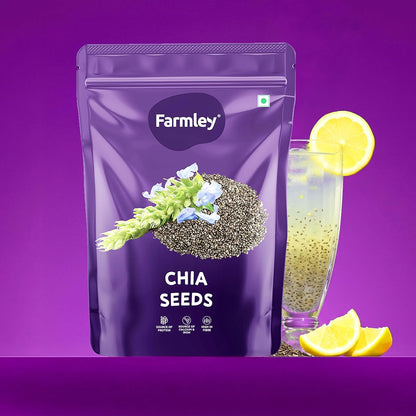 Farmley Chia Seeds 200g I Seeds for Eating | Seeds for Weight Management | Rich in Calcium, Protein & Fibre (Pack of 1)
