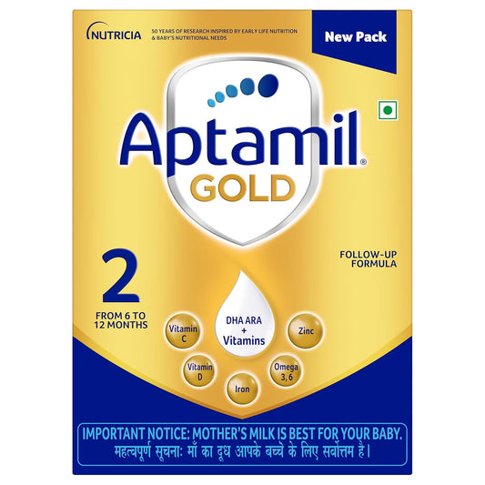 Aptamil Gold 2 Follow up Infant Formula Powder (After 6 months), Stage 2 -400gms -Bag-In-Box