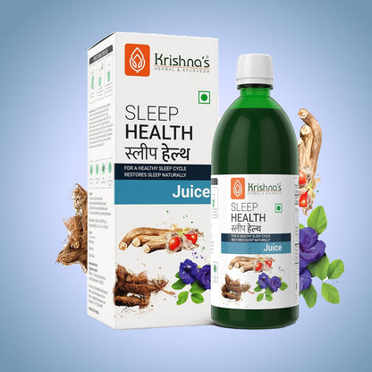 KRISHNA'S HERBAL & AYURVEDA Sleep Health Juice 1000 ml | For healthy sleep cycle | Restores sleep Naturally | Manage anxiety & stress
