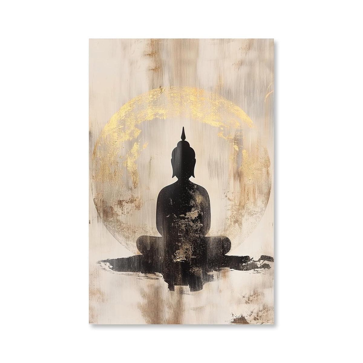 Buddha Canvas Painting for Living Room, Buddha wall Art Painting for living room, Bedroom, office and Home, Canvas, 16x22 Inch