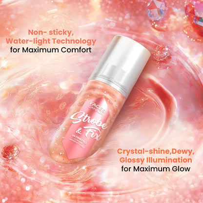 FACES CANADA Ultime Pro Strobe Makeup Fixer Mini - Rose Gold, 50 ml | 12HR Long Lasting Makeup Setting Spray | Dewy Shimmery Glow Finish | Hydrating, Non-Sticky | Waterproof, Transferproof & Alcohol-Free