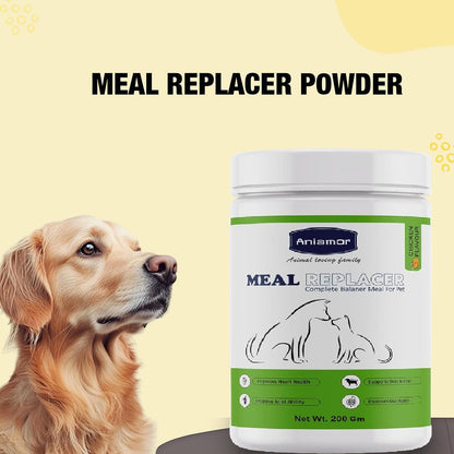 Aniamor Meal Replacer | Pet Supplement | Helps in Overall Health | 200gm Jar | for All Life Stages