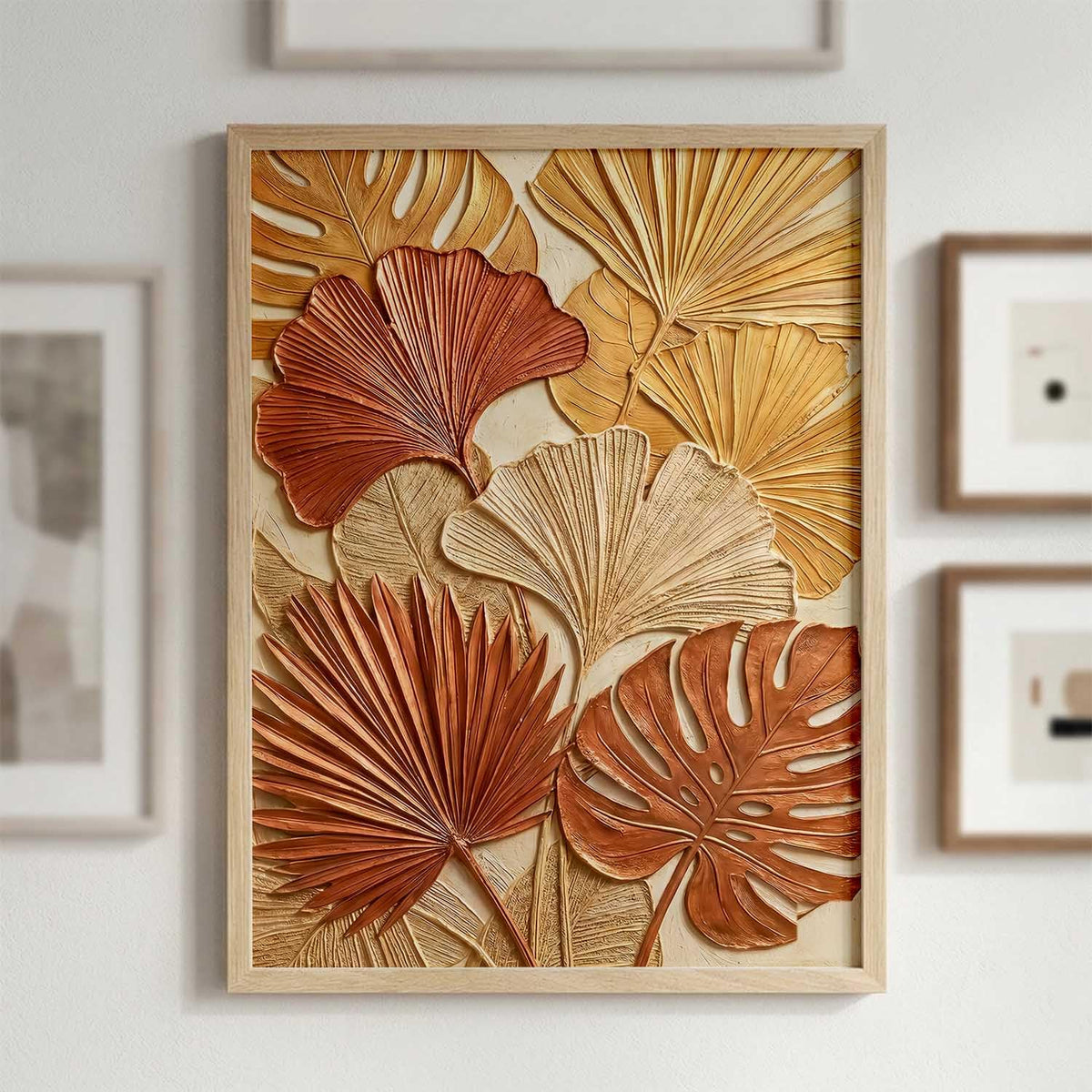 Floral Wall Art Home Decoration | Aesthetic BohoPaintings With Frame For Living Room Bed Room Hotel Wall Decor Digital Reprint (13x17 inch)