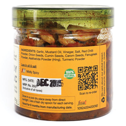 The Mustard Women Goody Garlic Pickle 300 g | Himachali Lahsun Achar | Homemade Style Indian Pickle | Tangy & Spicy Garlic Pickle with Traditional Spices