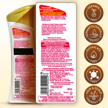 Meera Anti-Dandruff Shampoo, With Small Onion and Fenugreek, 180 ml