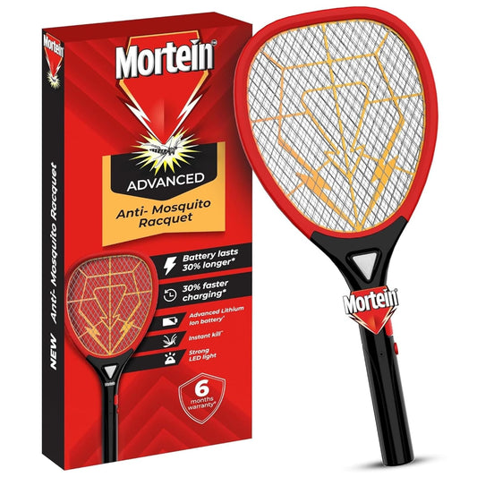 Mortein Advanced Anti-Mosquito Racquet | Mosquito Bat | Electric Fly Swatter | Mosquito Killer Racket | Bat to Hit Mosquito, Multicolor