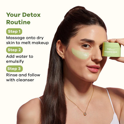 Earth Rhythm Matcha Green Tea Cleansing Balm Removes Makeup in 10 Seconds, Gentle cleansing. No Parabens & Sulphates