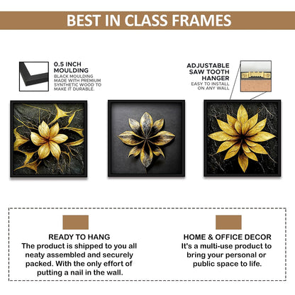 Framed Art Painting For Home, Living Room, Hall | Traditional Paintings With Frame For Home Decor (Floral D1)
