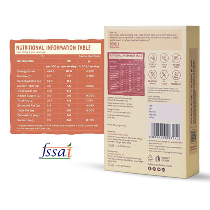 SOULLY Nature's Classic Date & Nut Mini Energy Bars 200g (10 Bars x 20g), Whole Dates, Almonds, Cashews, Pistachios & Cow Ghee, 93 Calories Per Bar, No Added Sugar, No Preservatives