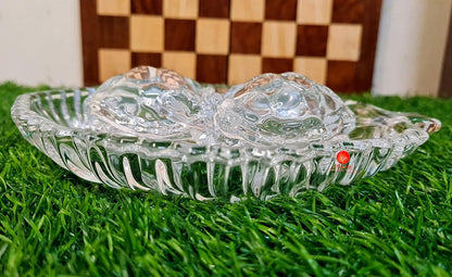 SAUDEEP INDIA Vastu Feng Shui Crystal Turtle Tortoise with Plate for Good Luck Feng Shui Tortoise Turtle (Turtle for Love)