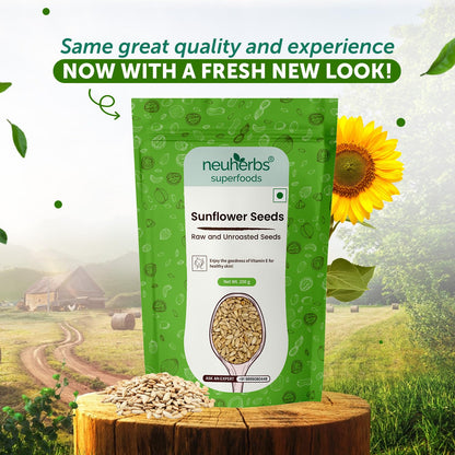Neuherbs Raw & Unroasted Sunflower Seeds 200 gm - Seeds For Eating | Rich in Fiber & Vitamin E | Supports Skin Health & Immunity | Naturally Gluten Free
