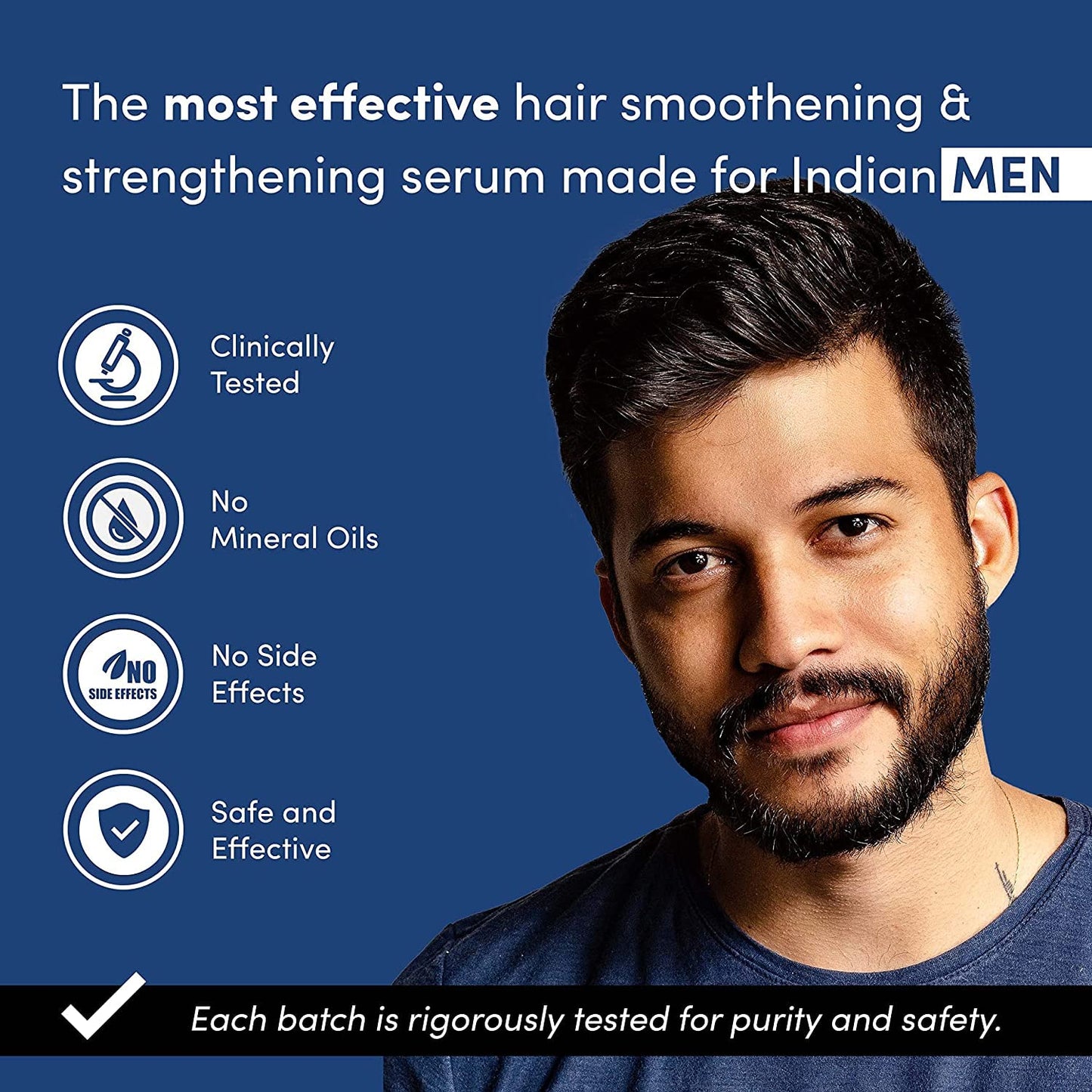 Man Matters Hair Serum for Men With Jojoba and Argan oil | For Silkier, Shinier, Smoother & Frizz Free Hair | Instant Shine & Smoothness | Non Sticky Hair Serum | 90ml