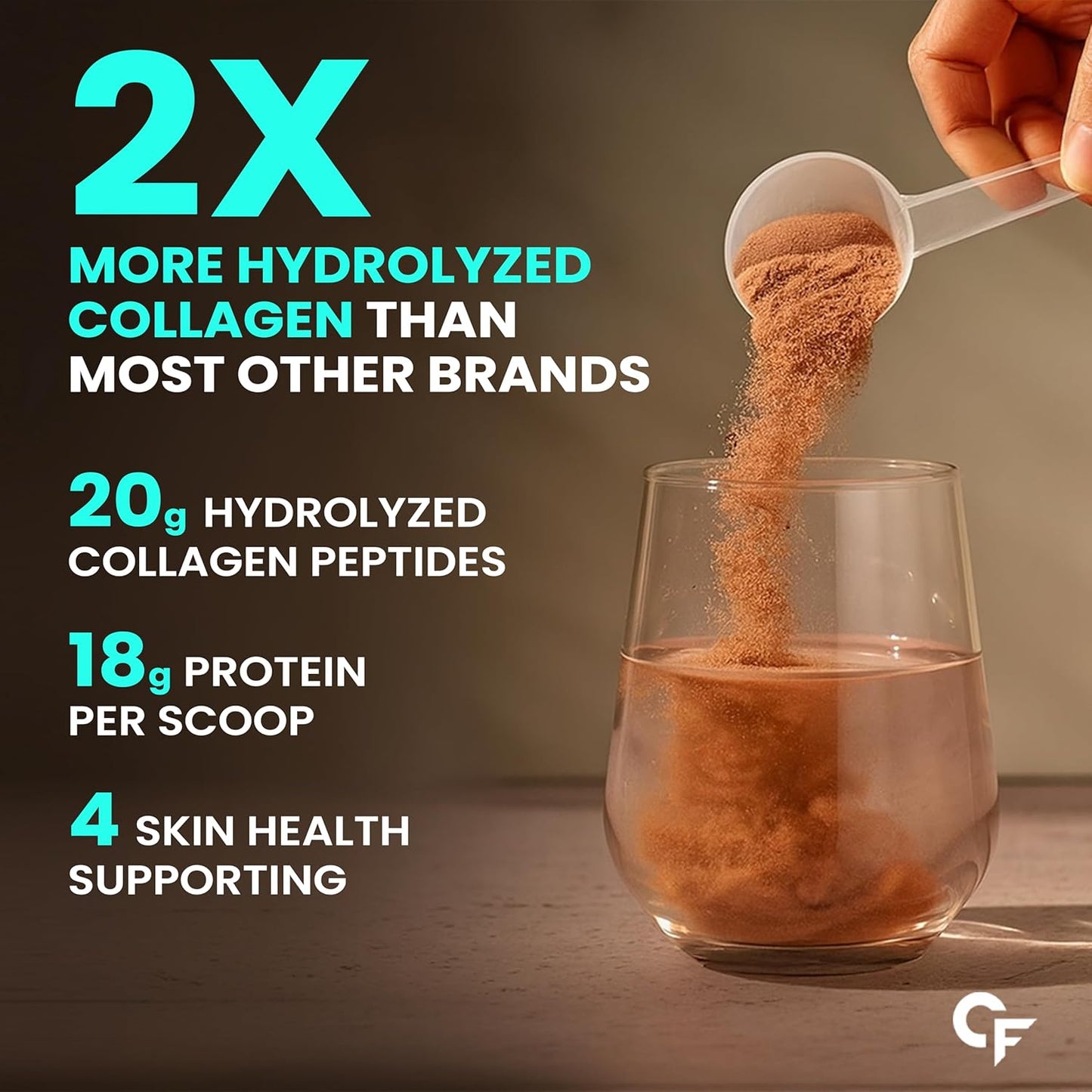 Carbamide Forte Hydrolyzed Collagen Supplements | Collagen Powder for Women & Men with 20g Peptides + 18g Protein Per Scoop | Type I & III with Hyaluronic Acid, Biotin, Vitamin C & E | Belgian Chocolate Flavour | 460g