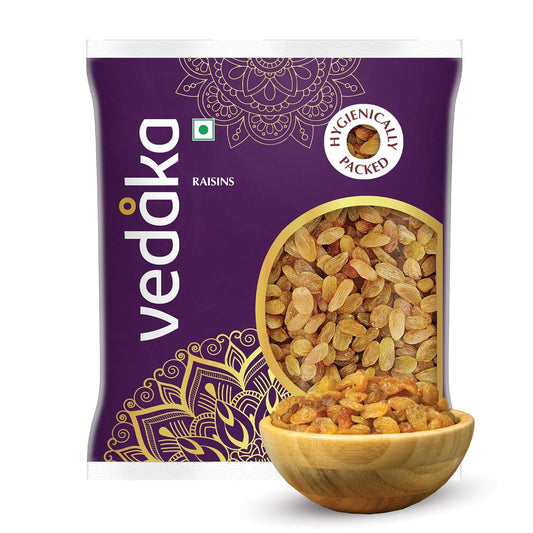 Vedaka Raisins | 500 g | Kismish | Premium Dried Grapes | Sweet Fruity Taste And Soft Chewy Texture | Natural Source Of Antioxidants, Potassium & Fiber | Healthy Snack