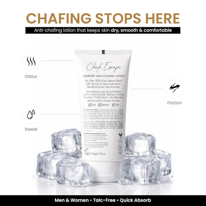 Personal Touch Chafe Escape Anti Chafing Cream for Inner Thighs & Underarms | Sweat & Friction Protection Cream | Talc Free, Non-Greasy, Quick Absorbing | For Sports & Daily Use | Unisex | 50 g