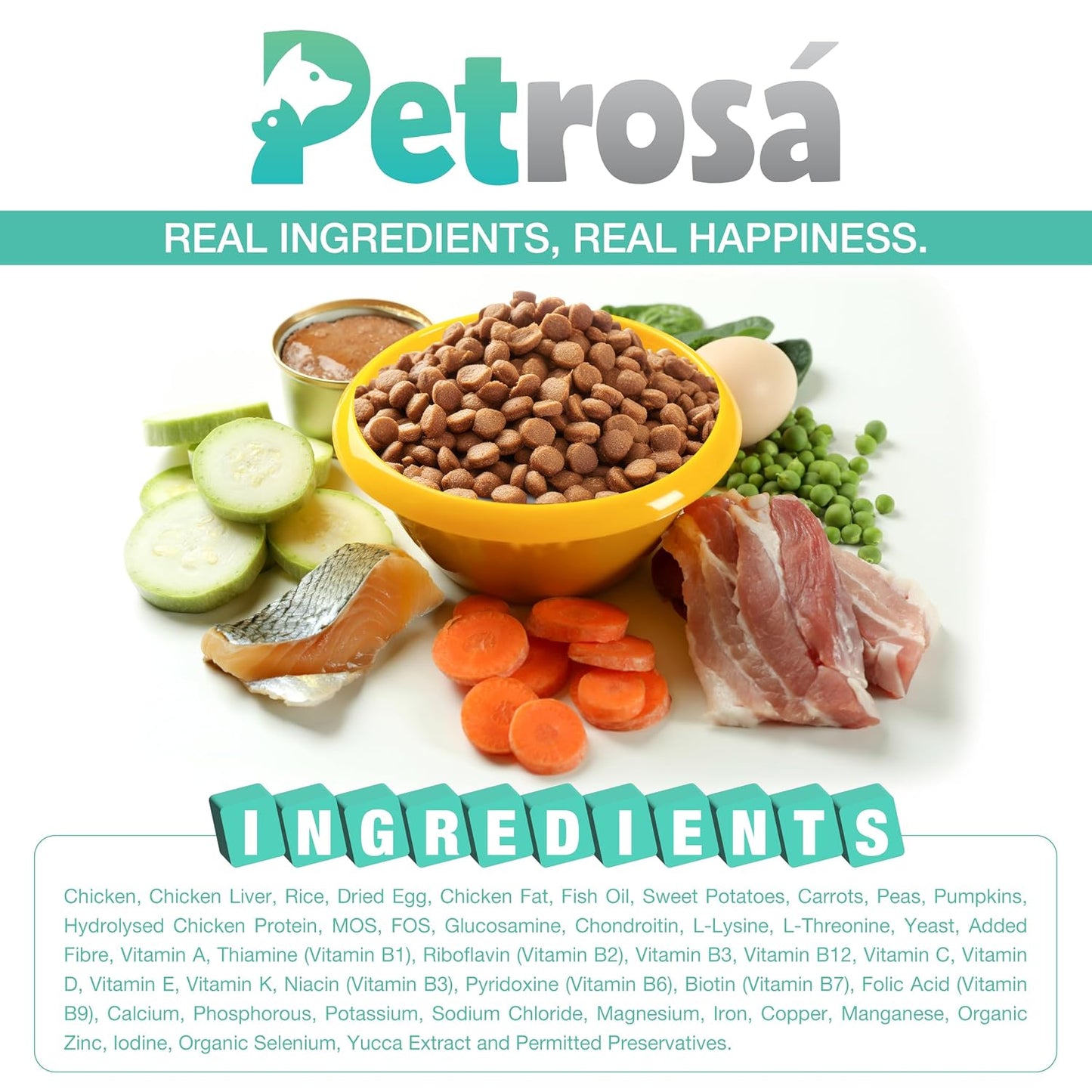 Petrosa Medium Breed Puppy Dog Food (2 to 12 Months), 1 Kg, 30% Protein with DHA & Prebiotics, Growth & Digestion Formula