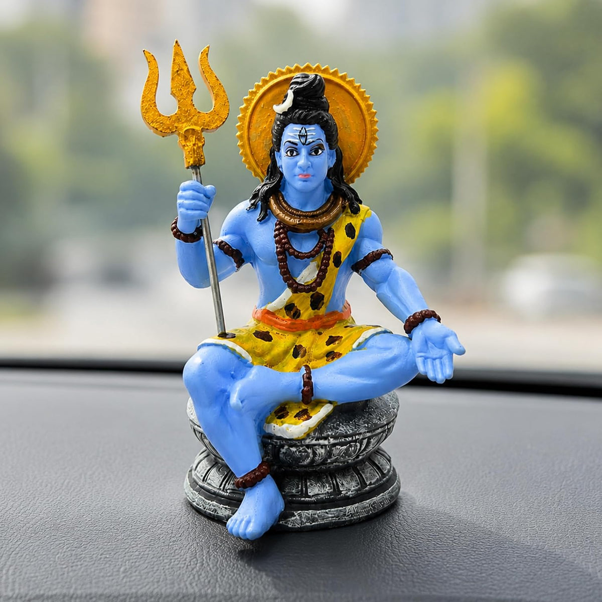 UNOVATE Shiva Idol for Car Dashboard | Adiyogi Statue | Mahadev Idol, 10 cm