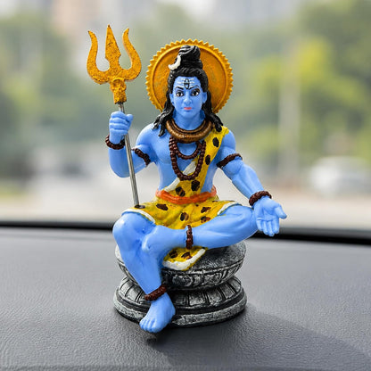 UNOVATE Shiva Idol for Car Dashboard | Adiyogi Statue | Mahadev Idol, 10 cm