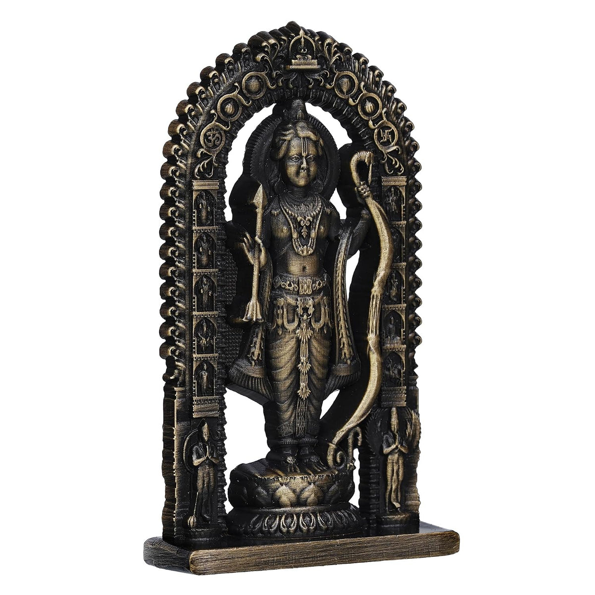 Premium Ram Lalla Statue for Car Dashbord and Home Decor | Ram Lalla Idol Ayodhya Shree Ram Murti Showpiece (2.75" Inches-Resin) (Green)