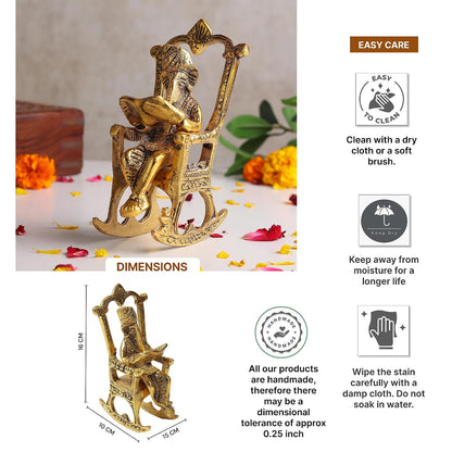 Lord Ganesha Statue | God Idol for Home | Ganesha Wall Décor | God Idol for Pooja Room, Diwali Gift Article (L15 x W10 x H16 cm)