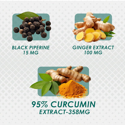 Three health ingredients with their names and quantities on a light gray background