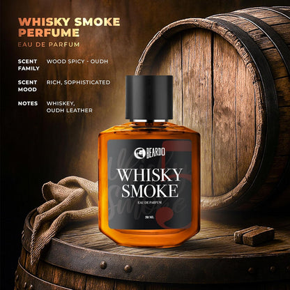 Beardo Whisky Smoke Perfume for Men,50ml|Spicy,Woody-Oudh Scent Eau De Parfum|Long Lasting Mens Perfume|Best Date Night Fragrance Body Spray|Valentines day gift for husband|Gift for boyfriend