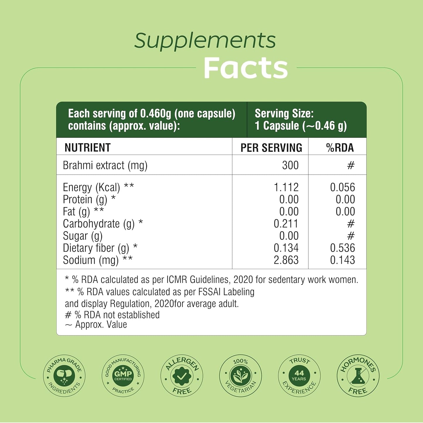 Arth Brain Fog Support | Brain Booster Supplement for Women | Helps Improve Cognition, Focus, Concentration, and Memory; Reduces Stress & Anxiety | Formulated with a highly potent Brahmi tablet featuring Brahmi extract (B-Lit Bacopa) (30 Veg Capsules)