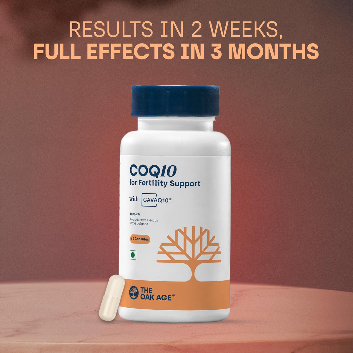 The Oak Age Premium CoQ10 Supplement for Fertility Support- 18x Better Absorption - Supports Egg Quality, Sperm Health & Mitochondrial Function - 60 Capsules