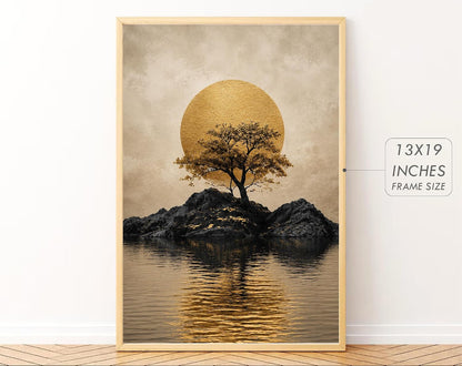 Big Modern Framed Posters Wall Decor Paintings For Living Room, Bedroom/Big Paintings For Wall Decoration, Frames For Wall Decor Set of 3 (13x19 Inches) (Night)