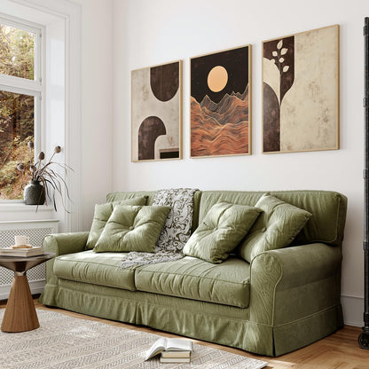 Painting Boho Wall Art Home Decoration Paintings With Frame For Living Room Bed Room Hotel Wall Decor Digital Reprint Set of 3 (Boho 3, 13x19 inch)