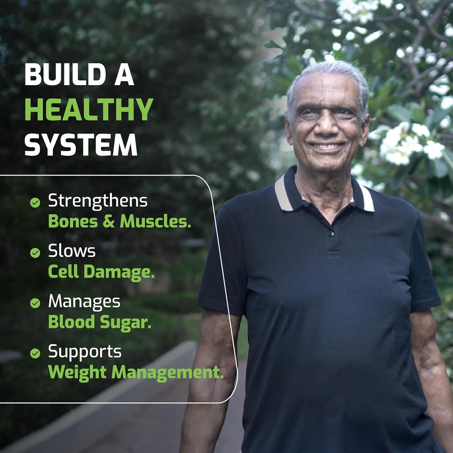 Plantigo Superior 51+ Plant Protein Powder for Senior Adults | Elders, Old Men & Women | No Sugar, 14 Calories | Pea Protein, Oats | Heart Health & Muscle Recovery, Protein (Vanilla - 500g)