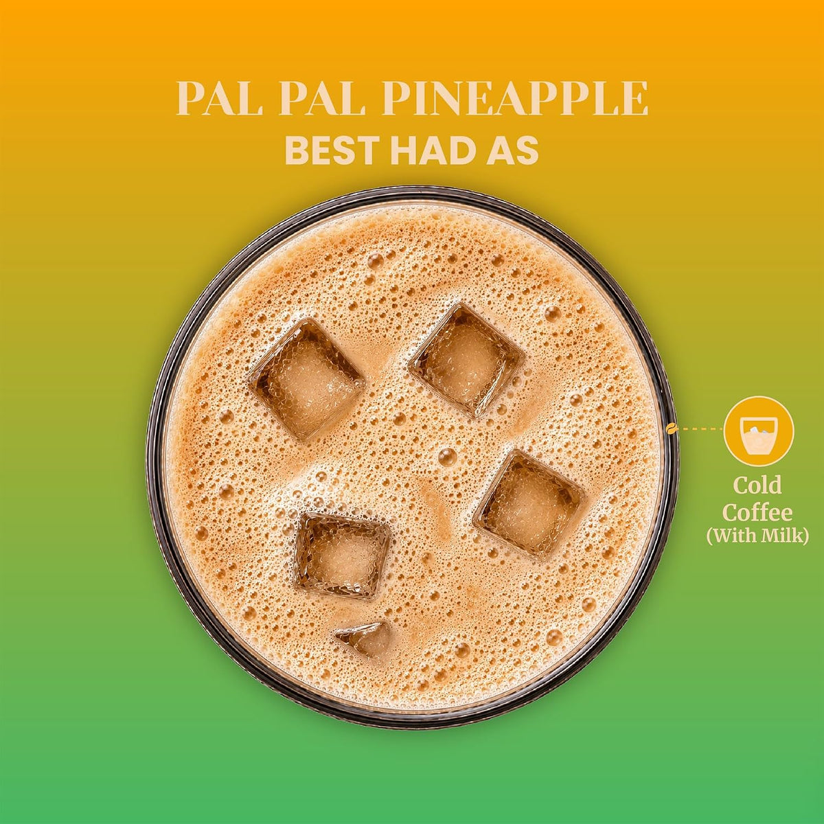 Impulse Coffees Pal Pal Pineapple Instant Coffee Powder|Fruity,Sweet Aroma Flavoured Coffee|Dark Roasted Arabica Coffee Powder|Tropical & Fruity Instant Coffee Premix|Ideal Hot & Cold Coffee Mix|50 Gm