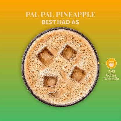 Impulse Coffees Pal Pal Pineapple Instant Coffee Powder|Fruity,Sweet Aroma Flavoured Coffee|Dark Roasted Arabica Coffee Powder|Tropical & Fruity Instant Coffee Premix|Ideal Hot & Cold Coffee Mix|50 Gm